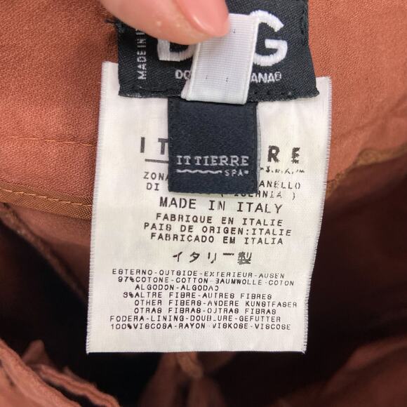 Dolce & Gabbana Casual Pants Size 26 US 40 IT Rust Orange Cropped Straight - Picture 6 of 12